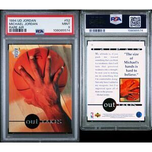 1994 Upper Deck MJ Rare Air #52 Michael Jordan PSA Mint 9 Chicago Bulls